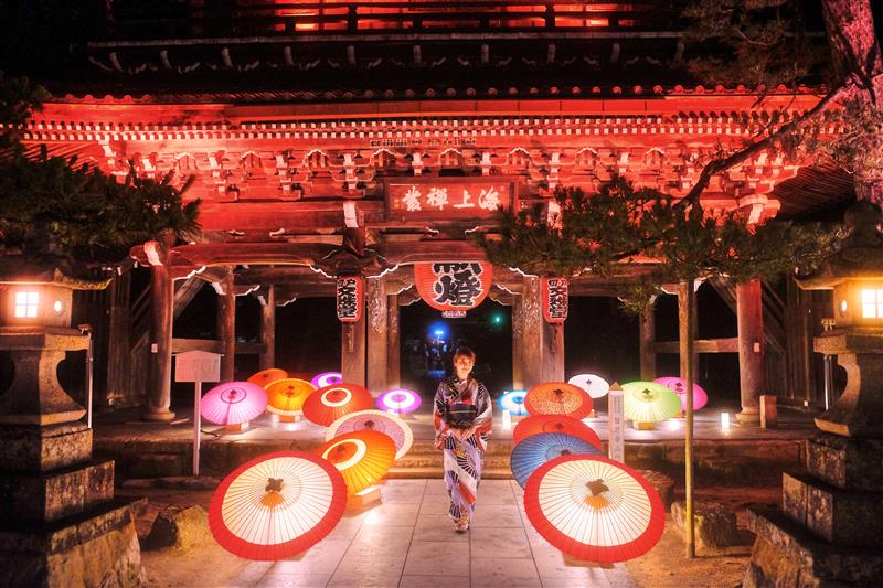 [Amanohashidate Town Light] The summer night story of Amanohashidate, spun by light