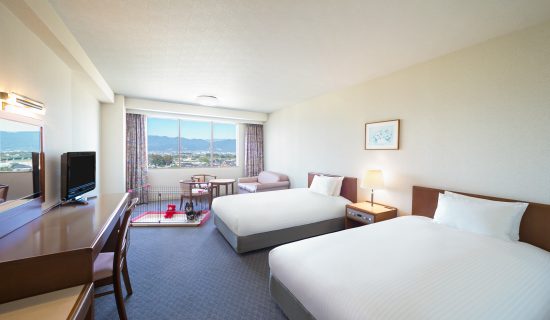 クラシックルーム：シングルベッド 2 台、ソファベッド1台、犬の同伴可能、オーシャンビュー